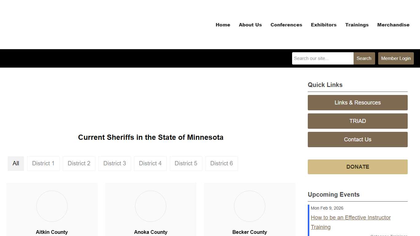 Current Sheriff List